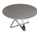 Weathered Elm and Stainless Steel Dining Table