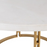 White Concrete Top Round Dining Table