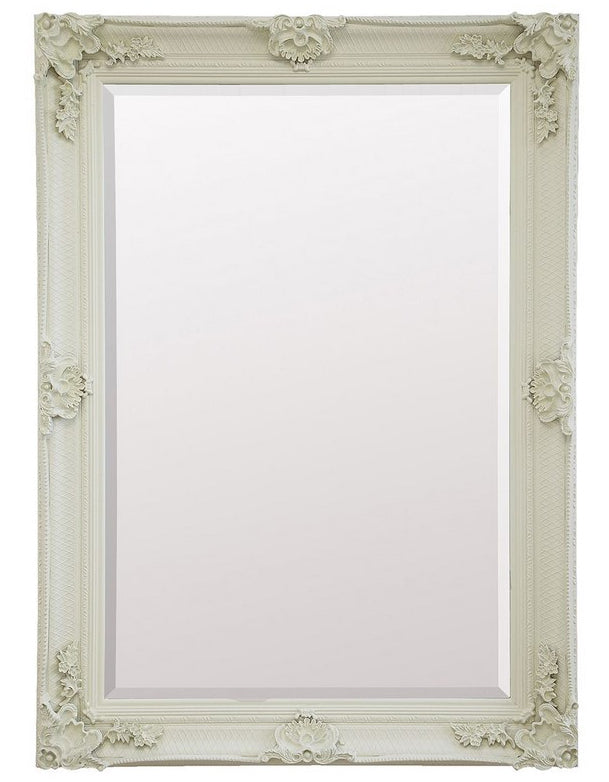 Abbey Cream Ornate Rectangular Wall Mirror