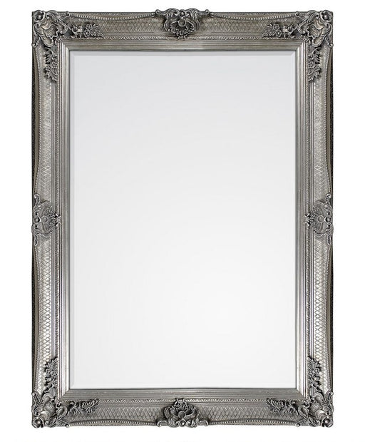 Abbey Silver Ornate Rectangular Wall Mirror