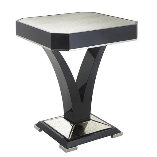 Kildare Black High Gloss Mirrored Side/Lamp Table