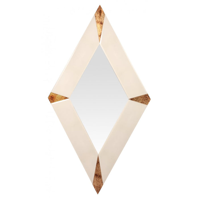 Carno Iced White and Gold Diamond Mirror