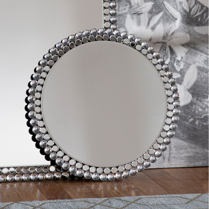 Fallon Silver Small Round Wall Mirror