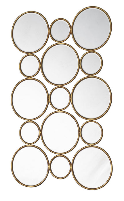Lincoln Gold Circles Wall Mirror
