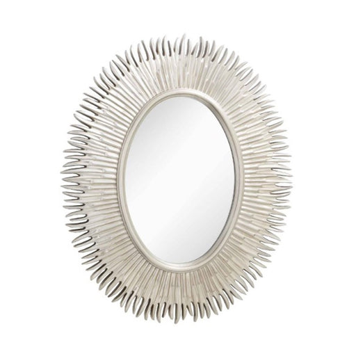Moher Silver Leaf Oval Wall Mirror