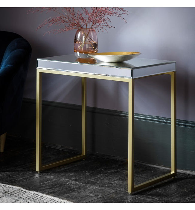 Champagne Pippard Mirrored Side/Lamp Table