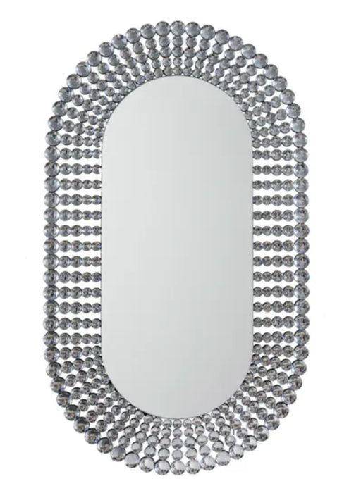 Sharrington Silver Oval Modern Wall Mirror