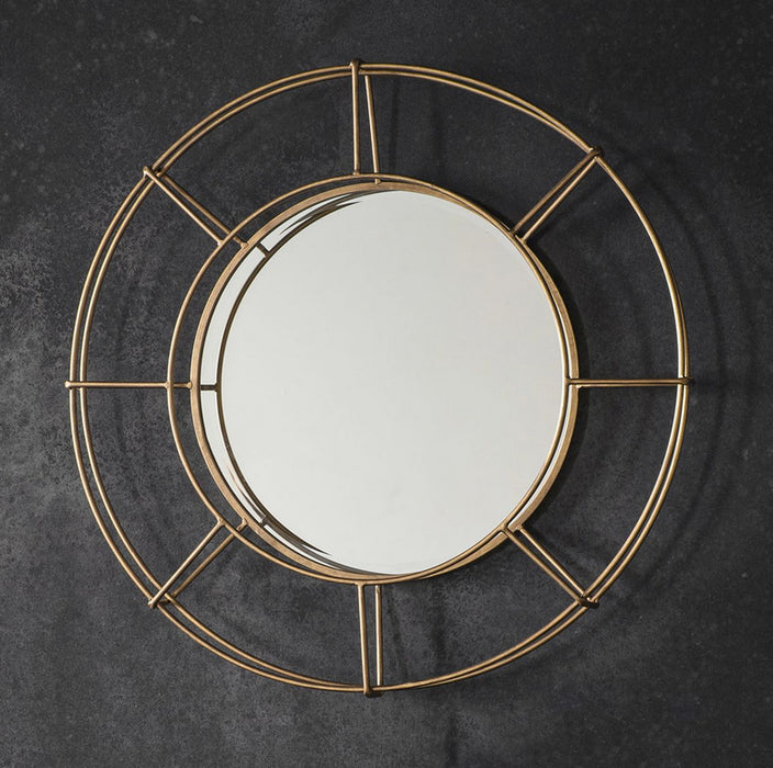 Thorne Gold Round Wall Mirror