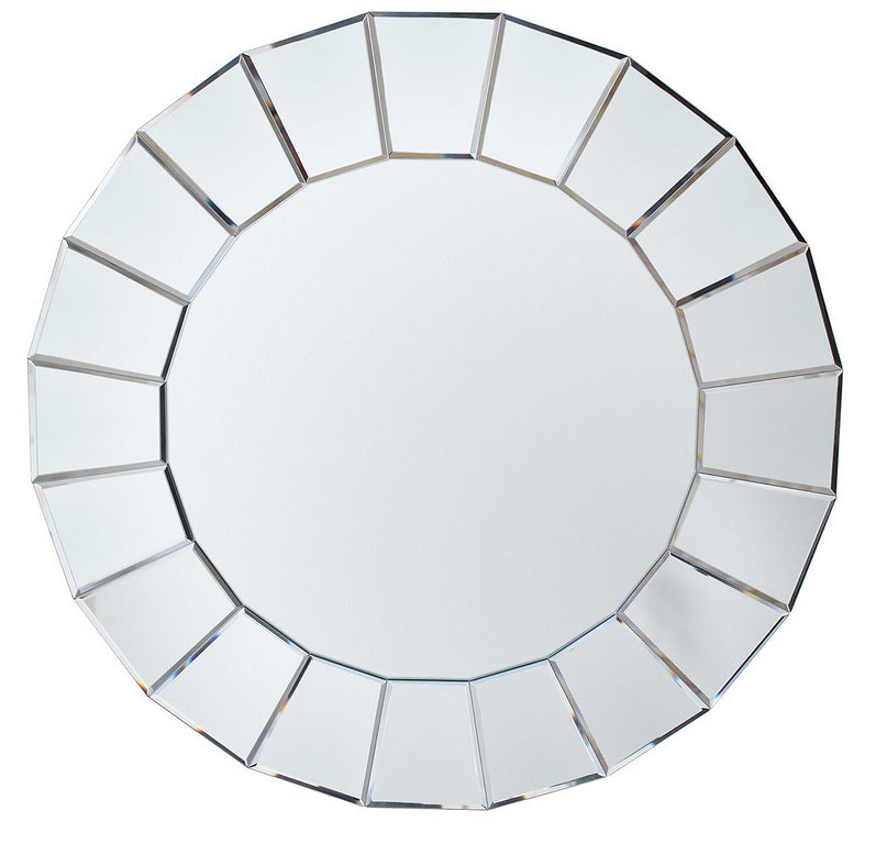 Trento Silver Round Wall Mirror