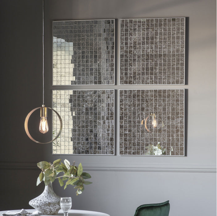Turnock Silver Mosaic Wall Mirror