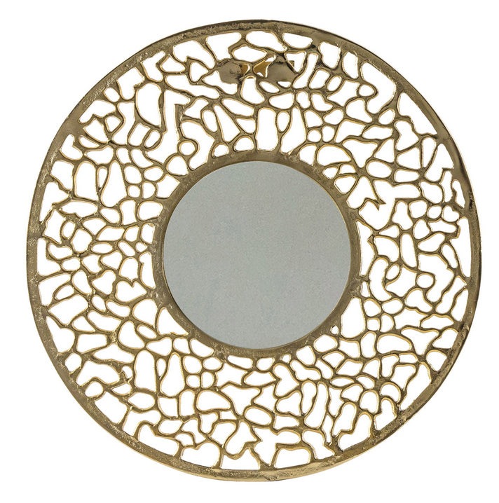 Verdant Gold Large Round Wall Mirror