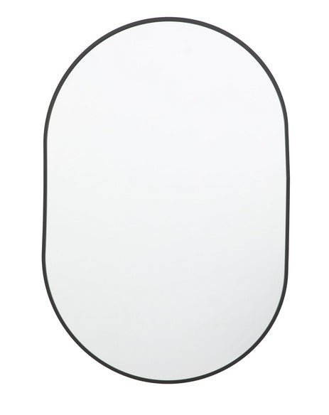 Yardley Black Small Oval Wall Mirror