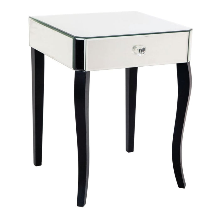 Clarissa Mirrored 1 Drawer Bedside Table