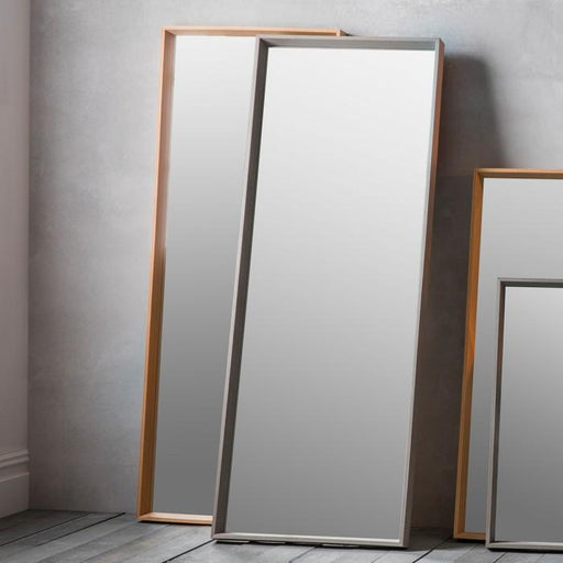 Comet Leaner Modern Wood Frame Grey Mirror-Full Length Mirror-Chic Concept