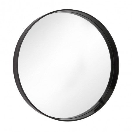 Hearst Black Gloss Round Wall Mirror