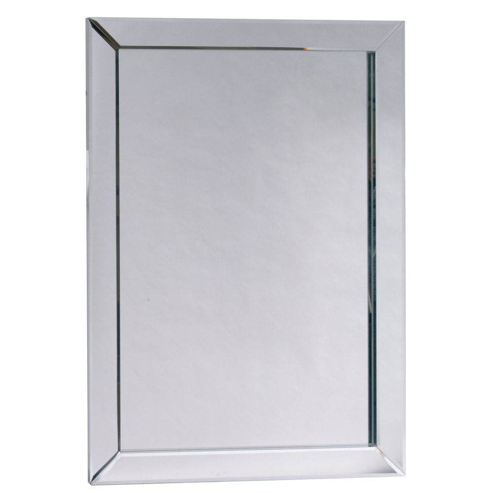 Modern Milano Clear Glass Border Rectangular Wall Mirror