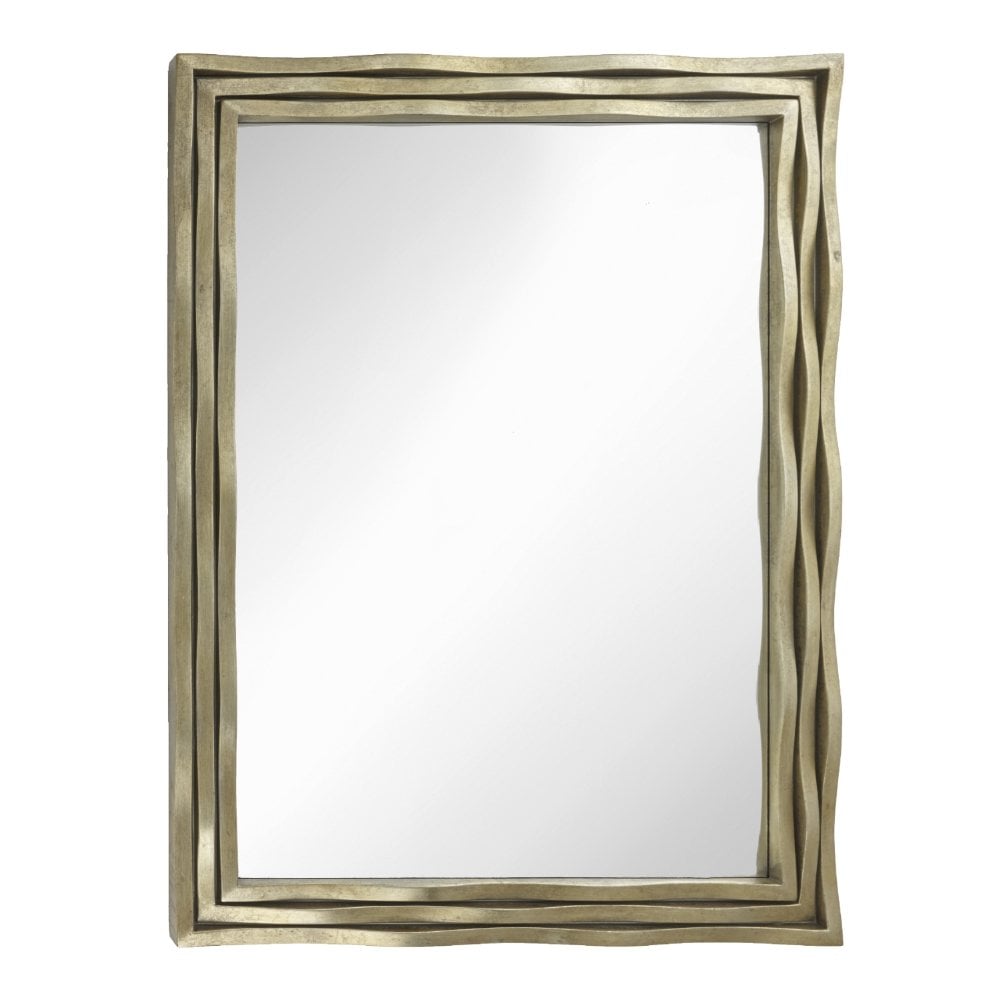 Simona Distress Gold Rectangular Wall Mirror