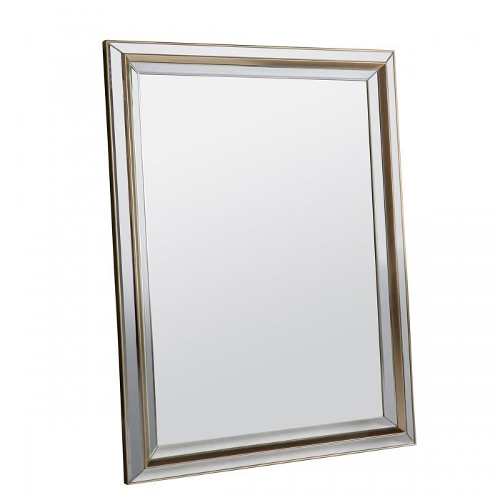 Vogue Modern Rectangle Gold Wall Mirror-Rectangle Mirror-Chic Concept